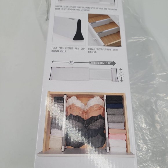 oxo good grips expandable dresser drawer divider (Set of 2) - Picture 4 of 4